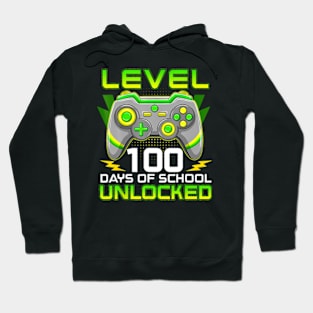 Level 100 Days Of School Unlocked Gamer Video Games Kid Boys Hoodie